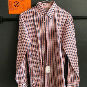 Orange and Blue Brooks Brothers Checkered Shirt